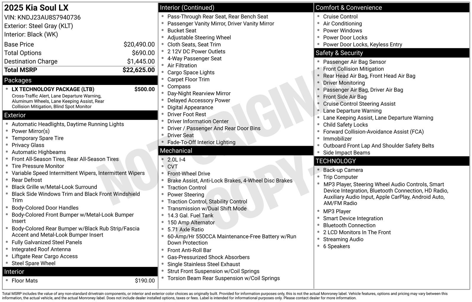 2025 Kia Soul LX
