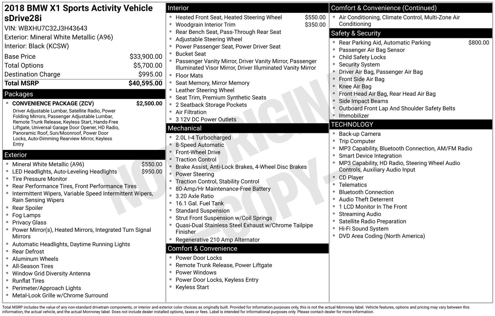 2018 BMW X1 sDrive28i