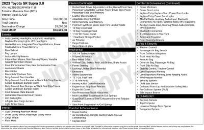 2023 Toyota GR Supra 3.0
