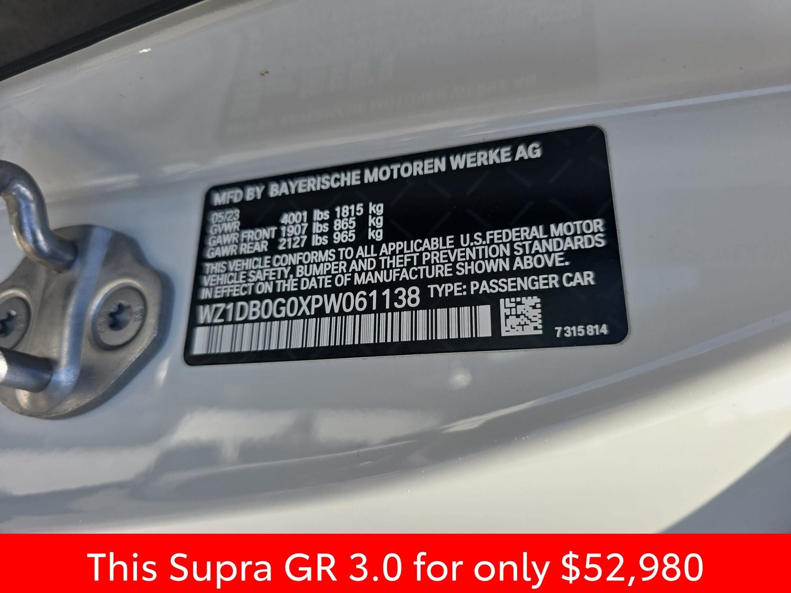 2023 Toyota GR Supra 3.0