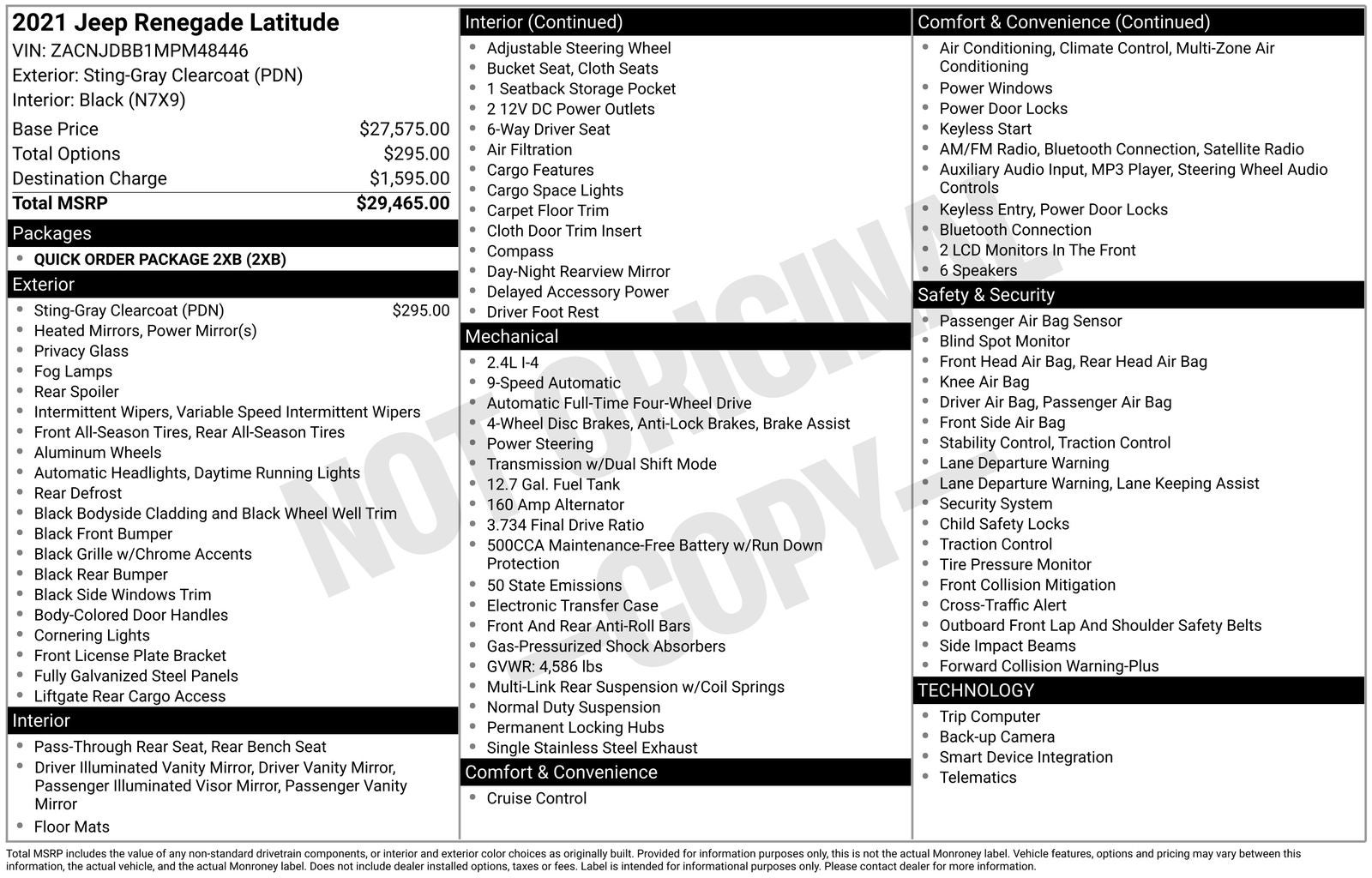 2021 Jeep Renegade Latitude