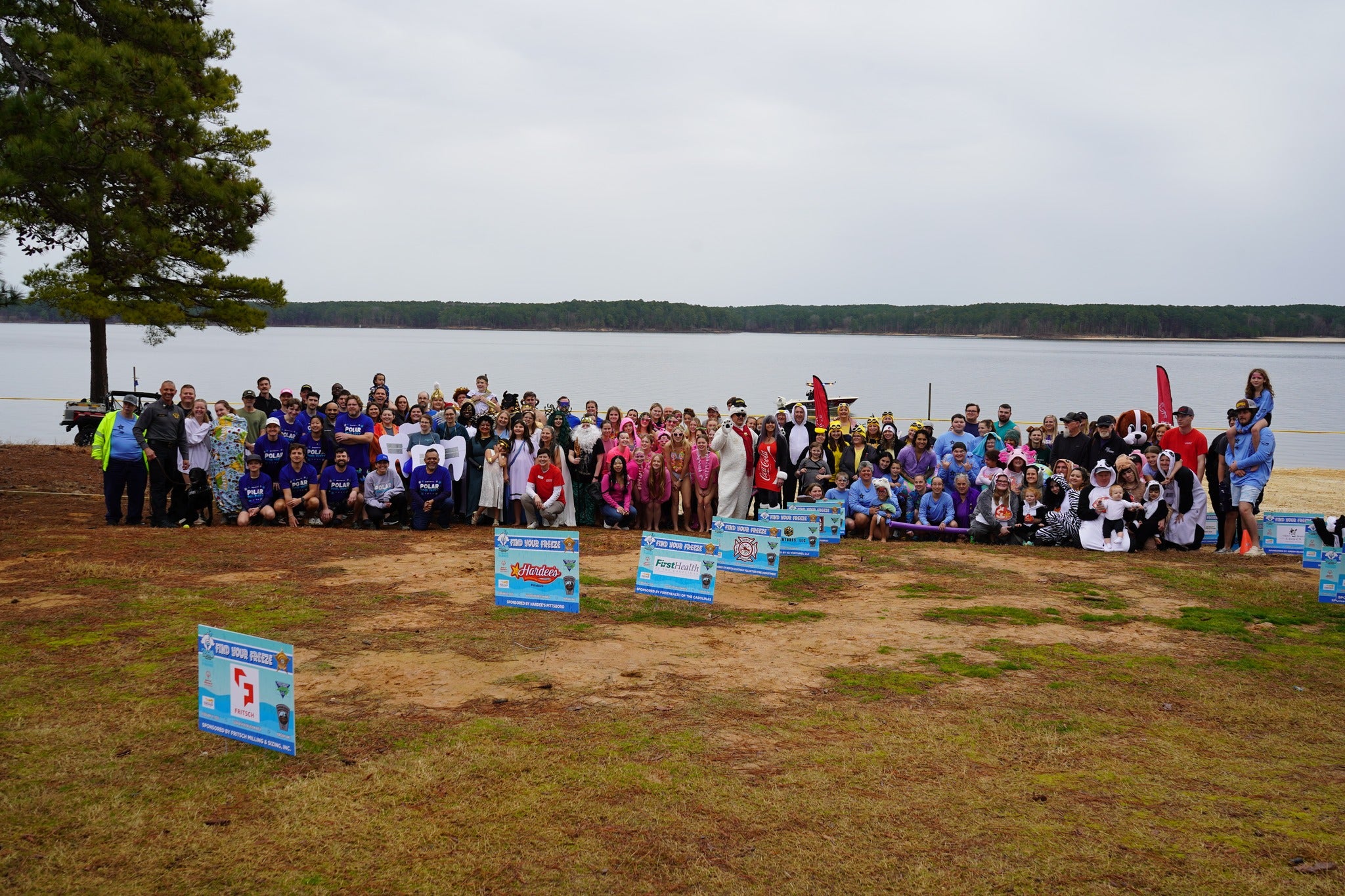 Large group photo at the Polar Plunge event