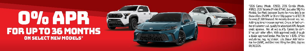 0% APR on Select New Models