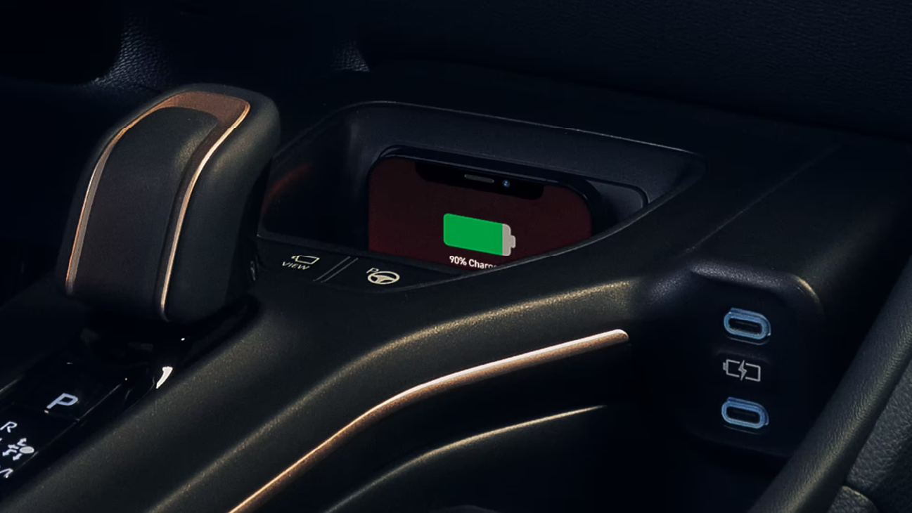 Battery percentage shown on vehicle display